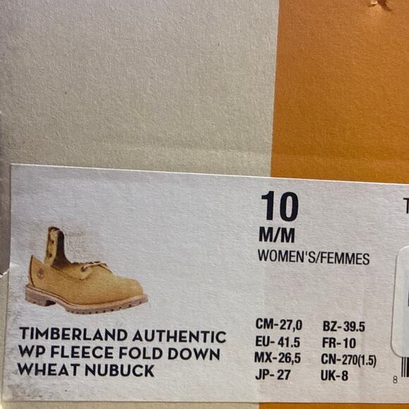 Timberland Roll Top Boots Womens 10 M Wheat Nubuck Warm Lined Teddy Fleece WP - Picture 11 of 11